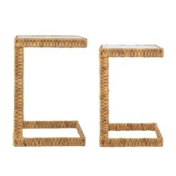 Outlet 🔔 Set of 2 Bawor Water Hyacinth C Tables Natural - Aiden Lane 👏 -End And Side Tables shop unnamed file 3697