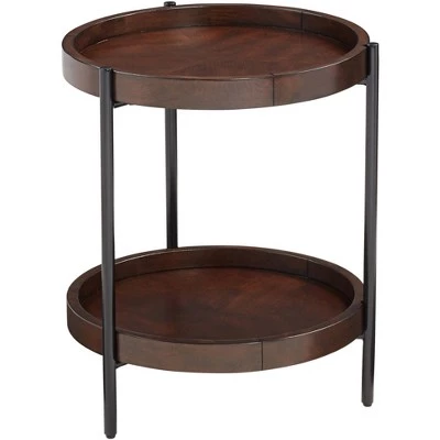 Brand new β€οΈ 55 Downing Street Vintage Bronze Metal Round Accent Table 20 1/4" Wide Brown Walnut Wood Top and Shelf for Living Room Home House π― 7 Brand new β€οΈ 55 Downing Street Vintage Bronze Metal Round Accent Table 20 1/4" Wide Brown Walnut Wood Top and Shelf for Living Room Home House π― - Image 5
