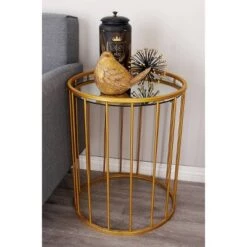 Best reviews of π€© Olivia & May Set of 3 Contemporary Metal Accent Tables Gold - Olivia & May β