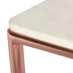 Best deal 😍 Corral Modern Glam Handcrafted Banswara Marble Top C Shaped Side Table White/Rose Gold - Christopher Knight Home 😀 -End And Side Tables shop unnamed file 3744