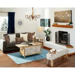 Coupon 😍 Olivia & May Traditional Mango Wood Carved Tripod Accent Table Brown - Olivia & May 🔔 -End And Side Tables shop unnamed file 3781