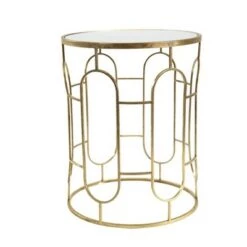 Outlet π₯ 2pc 24"/20" Mirrored Round Accent Tables Gold - Sagebrook Home βοΈ