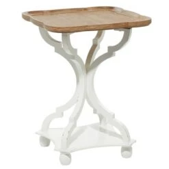 Coupon 🎉 Farmhouse Wood Accent Table - Olivia & May Light Brown ⭐ -End And Side Tables shop unnamed file 3793