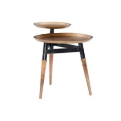 Buy 💯 Charlane 2 Tier Side Table Gold - Powell Company 🔔