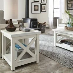 Deals 👏 Seaside Lodge End Table - White - Home Styles 🎉 -End And Side Tables shop unnamed file 3812