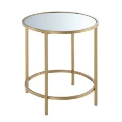 Outlet 👏 Breighton Home Gold Coast Deluxe Mirrored Round End Table - Johar Furniture ✔️ -End And Side Tables shop unnamed file 3845