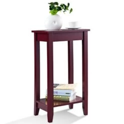 Best Sale 😍 Costway Tall End Table Coffee Stand Night Side Nightstand Accent Furniture ⭐ -End And Side Tables shop unnamed file 3891