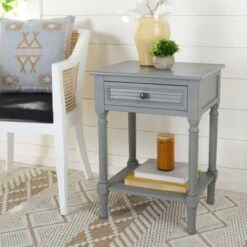 Best Pirce ❤️ Tate 1 Drawer Accent Table - Safavieh Distressed White 🌟