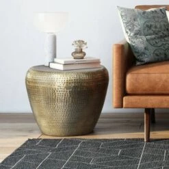 Cheapest 😉 Lerner Metal Side Table Antique Gold - WyndenHall ⌛