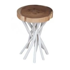 New 🔥 Kenton Teak Accent Table - East at Main White 🔥 -End And Side Tables shop unnamed file 3968
