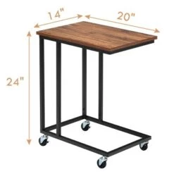 Wholesale 🤩 Costway Laptop Holder Sofa Side End MobileTable Multiple Stand Desk Notebook Beside Wood 🛒