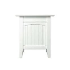 Hot Sale 🎁 Nantucket End Table with Charger - Atlantic Furniture White 🥰 -End And Side Tables shop unnamed file 4004