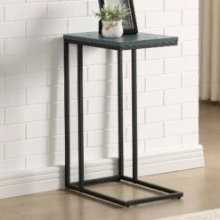 Best Sale 💯 Embo Steel Side Table - miBasics Antique Blue/black 🧨 -End And Side Tables shop unnamed file 4010