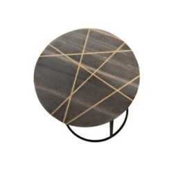 Deals 🤩 2pc Metal/Marble Side Table with Gold Inlays Black - Sagebrook Home ✔️ -End And Side Tables shop unnamed file 406