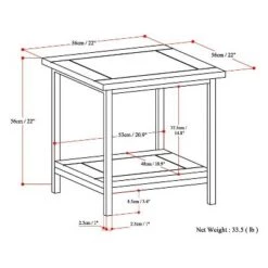 Brand new ⭐ 22" Rhonda End Table - WyndenHall Beach Brown 🛒 -End And Side Tables shop unnamed file 4062