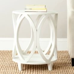 Best reviews of π Janika Round Accent Table- Off White - Safavieh π