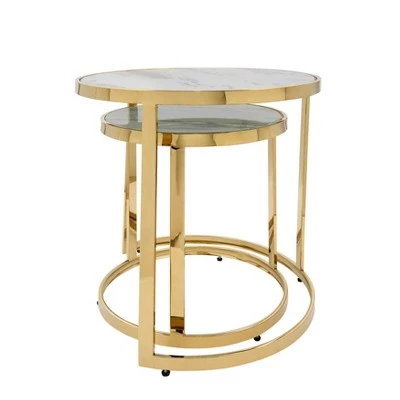 Best deal π 2pc Metal Round Side Table - Sagebrook Home Gold π 3 Best deal π 2pc Metal Round Side Table - Sagebrook Home Gold π