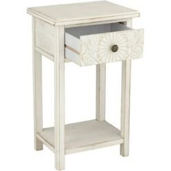 Top 10 ⭐ 55 Downing Street Modern Wood Accent Side End Table 19" x 13 3/4" with Drawer and Shelf White Living Room Bedroom Bedside Entryway 😀 -End And Side Tables shop unnamed file 4084