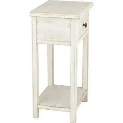 Top 10 ⭐ 55 Downing Street Modern Wood Accent Side End Table 19" x 13 3/4" with Drawer and Shelf White Living Room Bedroom Bedside Entryway 😀 -End And Side Tables shop unnamed file 4085