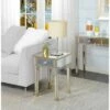 Wholesale 🥰 Gold Coast Mirrored End Table with Drawer - Breighton Home Champagne/mirror ❤️