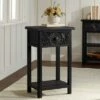 Buy 😉 55 Downing Street Francis 13 3/4" Wide Black Side Table with Drawer ❤️ -End And Side Tables shop unnamed file 4093
