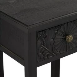 Buy 😉 55 Downing Street Francis 13 3/4" Wide Black Side Table with Drawer ❤️ -End And Side Tables shop unnamed file 4095