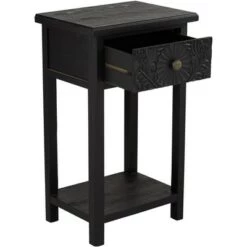 Buy 😉 55 Downing Street Francis 13 3/4" Wide Black Side Table with Drawer ❤️ -End And Side Tables shop unnamed file 4097