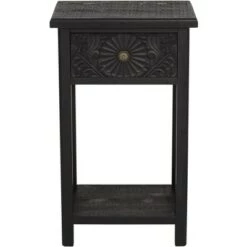 Buy 😉 55 Downing Street Francis 13 3/4" Wide Black Side Table with Drawer ❤️ -End And Side Tables shop unnamed file 4099