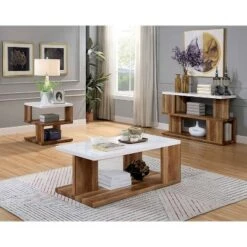 Outlet 🌟 2pc Chetwood Coffee Table Set White - miBasics 👍 -End And Side Tables shop unnamed file 41