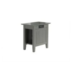 Top 10 ✨ Atlantic Furniture Nantucket Chair Side Table with Charger Gray 🔥 -End And Side Tables shop unnamed file 4106