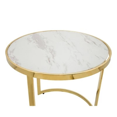 Best deal π 2pc Metal Round Side Table - Sagebrook Home Gold π 6 Best deal π 2pc Metal Round Side Table - Sagebrook Home Gold π - Image 4