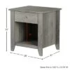 Best reviews of 🔥 Hastings Home 1-Drawer End Table, Gray ⭐ -End And Side Tables shop unnamed file 4121
