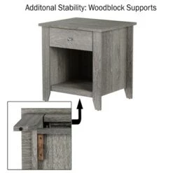 Best reviews of 🔥 Hastings Home 1-Drawer End Table, Gray ⭐ -End And Side Tables shop unnamed file 4123
