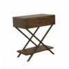 Hot Sale 😀 Decor Therapy Barrett X - Base One Drawer Side Table British Brown - Décor Therapy ⭐ -End And Side Tables shop unnamed file 4128