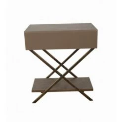 Hot Sale 😀 Decor Therapy Barrett X - Base One Drawer Side Table British Brown - Décor Therapy ⭐ -End And Side Tables shop unnamed file 4131
