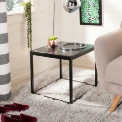 Outlet 😉 Baize End Table - Black - Safavieh 🎁 -End And Side Tables shop unnamed file 4139