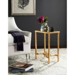 Wholesale 🎁 Everard End Table Gold/Mirror - Safavieh 🔥