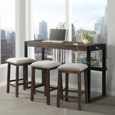 Best deal π₯ Enrico Multipurpose Bar Table Set Brown - Picket House Furnishings π― 3 Best deal π₯ Enrico Multipurpose Bar Table Set Brown - Picket House Furnishings π―