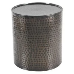 Budget 🥰 Metal Cylinder Accent Tables (Set of 3) Brown - Olivia & May ⭐