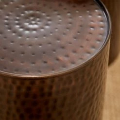 Budget 🥰 Metal Cylinder Accent Tables (Set of 3) Brown - Olivia & May ⭐ -End And Side Tables shop unnamed file 4177