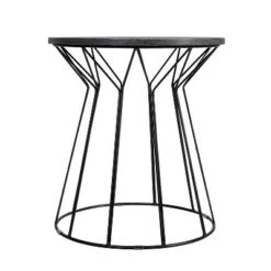 Budget ⭐ Fleur Side Table Noir Black - Adore Decor 😀