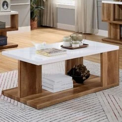 Outlet 🌟 2pc Chetwood Coffee Table Set White - miBasics 👍 -End And Side Tables shop unnamed file 42