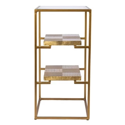 Discount ✨ Woobal Glass Top End Table with Storage Brass - Aiden Lane ⭐ 6 Discount ✨ Woobal Glass Top End Table with Storage Brass - Aiden Lane ⭐ - Image 4
