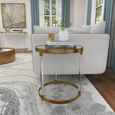 Discount π Olivia & May Contemporary Acrylic Accent Table Gold - Olivia & May β€οΈ 8 Discount π Olivia & May Contemporary Acrylic Accent Table Gold - Olivia & May β€οΈ - Image 6