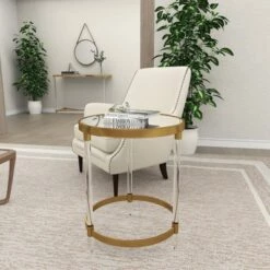 Discount π Olivia & May Contemporary Acrylic Accent Table Gold - Olivia & May β€οΈ 23 Discount π Olivia & May Contemporary Acrylic Accent Table Gold - Olivia & May β€οΈ -End And Side Tables shop unnamed file 4218