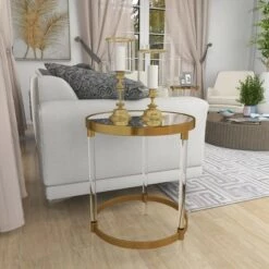 Discount π Olivia & May Contemporary Acrylic Accent Table Gold - Olivia & May β€οΈ 24 Discount π Olivia & May Contemporary Acrylic Accent Table Gold - Olivia & May β€οΈ -End And Side Tables shop unnamed file 4219