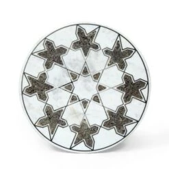 Cheapest 🌟 Mcneal Handcrafted Boho Marble Mosaic End Table White/Black - Christopher Knight Home 🔥 -End And Side Tables shop unnamed file 4242