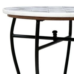 Cheapest 🌟 Mcneal Handcrafted Boho Marble Mosaic End Table White/Black - Christopher Knight Home 🔥 -End And Side Tables shop unnamed file 4243