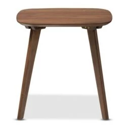 Coupon π Dahlia Mid - Century Modern End Table - "Walnut" Brown - Baxton Studio βοΈ