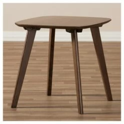 Coupon 🎁 Dahlia Mid - Century Modern End Table - "Walnut" Brown - Baxton Studio ✔️ -End And Side Tables shop unnamed file 4261